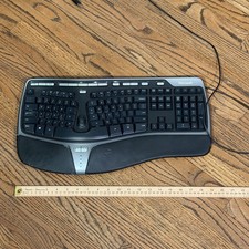 Microsoft Natural Ergonomic Keyboard 4000 v1.0 USB Wired Black QWERTY Multimedia