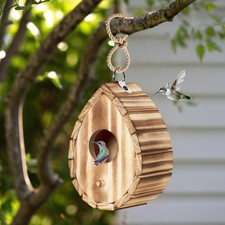 Hummingbird House,Wooden Birdhouse for Outside,Hanging Small Bird Houses