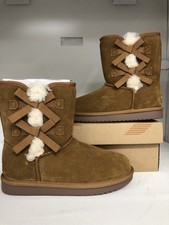 Koolaburra by UGG Victoria Short Women's Tan Suede Winter Boots US Sz 4 Ret 75