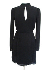 Reformation Ottessa Mini Dress Black Wrap S Women