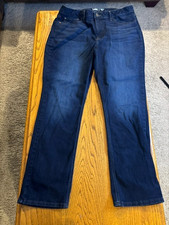 Lee Women's Jeans Size 16 Long Dark Blue Perfect Fit Straight Leg