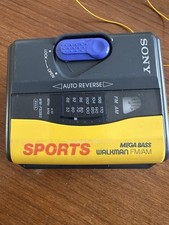 Sony Walkman WM-FS393 Sports Yellow Cassette Player Headphones Tested Works