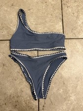 Blue bikini with one shoulder strap size M super good quality