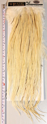 Whiting Hebert Miner, Dry Fly Hackle, Rooster Saddle, Cream, Pro Grade