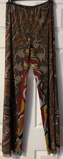 Jean-Paul GAULTIER MAILLE Avant-garde Paisley Print Mesh Pants Size L