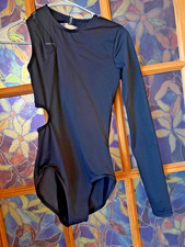 Balera Dance Wear Asymmetric Costume Leotard Adult SMALL Black