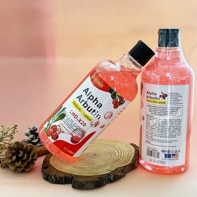 Alpha Arbutin Skin Solution Collagen Face Body Glow Serum 500ml 16.9oz - 2 PACK