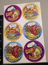 Vintage Stickers, Happy Thanksgiving  Big  1 Sheet,px7-1A