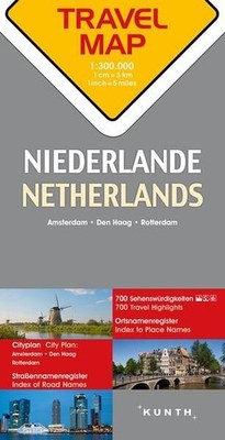 KUNTH TRAVELMAP Niederlande 1:300.000: Travel Map Netherlands Unknown: