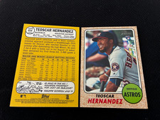 TEOSCAR HERNANDEZ ROOKIE TOPPS HERITAGE 2017 LOS ANGELES DODGERS BASEBALL CARD. rookie card picture