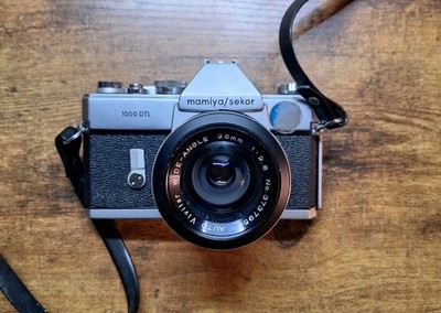 Mamiya Sekor 1000 DTL 35mm SLR Film Camera W Vivitar 35mm 1: 2.8 Wide Angle Lens
