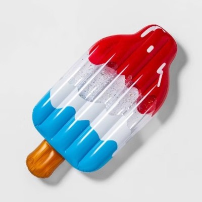 Popsicle Lounge Float with Glitter Novelty Float Red: Water Novelty Inflatable