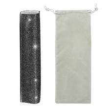 Black Mic Handle Cover - Mic Not Included With Grey Velvet Bag