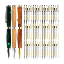 Colarr 60 Pcs Twist Pen Kits for Woodturning 7mm Slimline Pen Bulk with Refil...