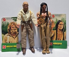 Vintage Mattel Grizzly Adams  Nakoma Action Figures Set Of 2 Nakoma Complete