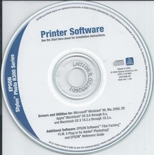 Epson Stylus Photo R300 Series BackUP Printer Software CD