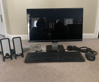 Dell 21.5  Monitor w/Keyboard Speakers Mouse FHD IPS TFT LCD LED HDMI/VGA DVI