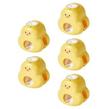 Yellow Cartoon Duck Toothpaste Squeezer Wall Mounted Bathroom Organizer