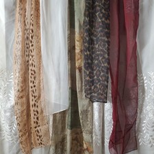 Rectangle Scarf FLORAL SOLID LEOPARD Variety Mix Lot of 5