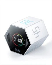 Pomodoro Timer Cube, Hexagon Productivity Timer, Pause & Resume, Silent, Vibr...