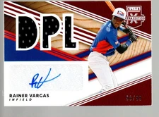 2020 Elite Extra Dominican Mat'l Auto Red #DMS-RV Rainer Vargas 98/99