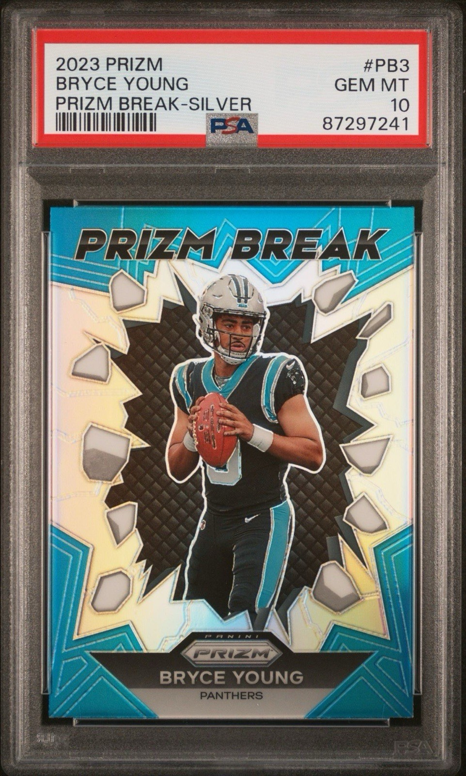 2023 Panini Prizm - Prizm Break Bryce Young #PB-3 Silver Prizm (RC)