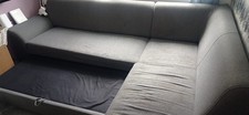 L-Shaped Corner Sofa Bed With Storage, Read Description