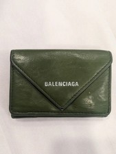 Balenciaga Green Tri-Fold Wallet