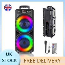6000W Portable Bluetooth Speaker Heavy Bass Sound System Party Microphone