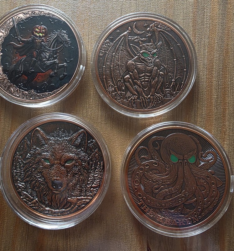 (Lot of 4) 5oz Fine Copper Rounds. Total of 20oz Premium Cooper!!!
