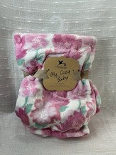 Adirondack My Cozy Baby Blanket Girls Pink Flowers Rose Floral Security Lovey