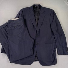 Canali 1934 Navy Blue Wool Suit Jacket Blazer Pants Italy Size 52