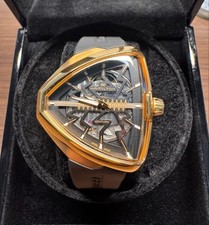 Hamilton Ventura Elvis80 Skeleton Auto Watch 42mm Black Dial Rose Gold PVD