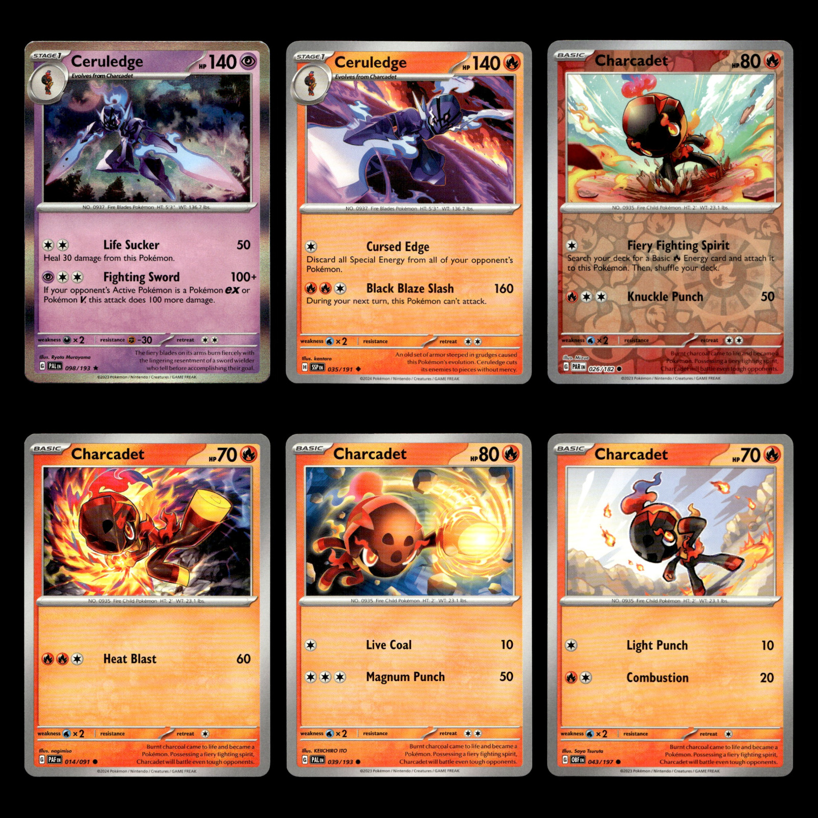 Ceruledge Card 98 Scarlet Violet Series Paldea Evolved Pokemon Cards Set Rare