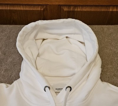 Burberry Logo London Horse Ferry Hoodie White Kangaroo Pocket