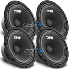 4x DS18 8" Mid-Range Speakers - 190 Watts Rms 4-ohm PRO-GM8.4 Loudspeakers