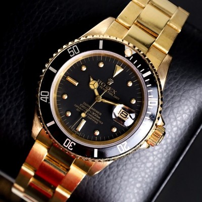 Rolex Submariner Date 16808 Black Nipple Dial 1986 Stellar Condition