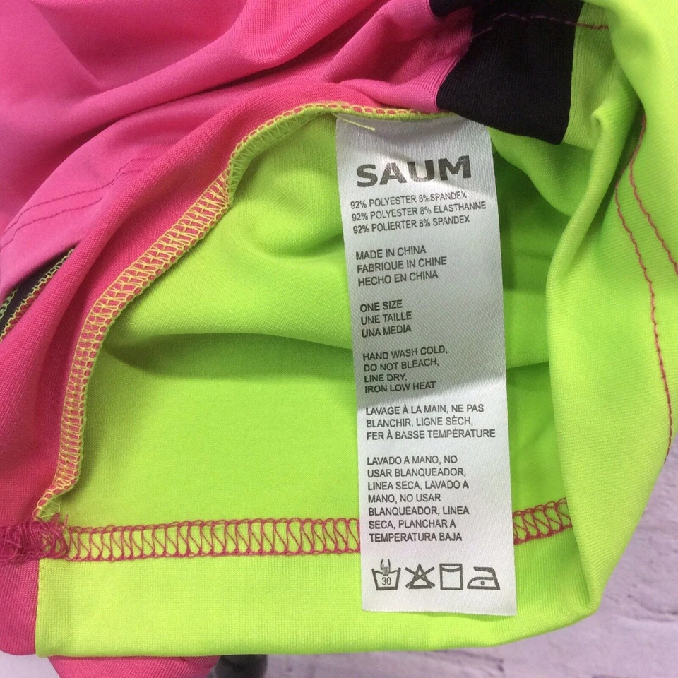 Vestido Disfraz Totally Años 80 Neón con Gorra de Cuero Sintético Blanco y Gafas de Sol Redondas S/M Foto 2 de 4