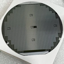 Unknown Vintage 4 Inch Silicon Wafer w/ Die, Structures, and Test Areas