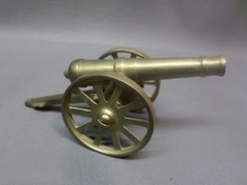 VINTAGE SOLID BRASS DESK/ SHELF CANNON - 5" - CLEAN SOLID