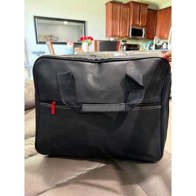 Fahrenheit Black Faux Leather Laptop Briefcase Business Travel Bag Organizer