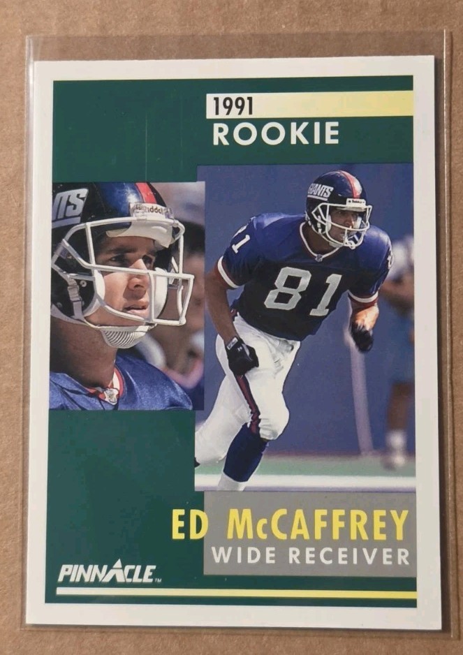 1991 Pinnacle Ed McCaffrey Rookie New York Giants RC #322