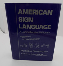 American Sign Language A Comprehensive Dictionary Sternberg 1981 HC