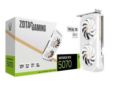 ZOTAC GAMING GeForce RTX 5070 Twin Edge OC White 12GB GDDR7 Grafikkarte 3x DP...