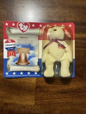 Ty Beanie Libearty The Bear New In Package 2000 Retired Collectible Plush Rare