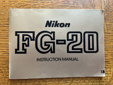 Nikon FG-20 Film Camera Instruction Manual