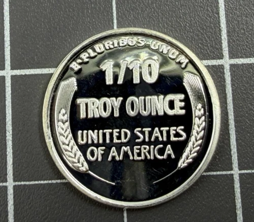 1/10 oz Silver "Lincoln Penny" Round - .999 Fine Silver Wheat Cent PSC