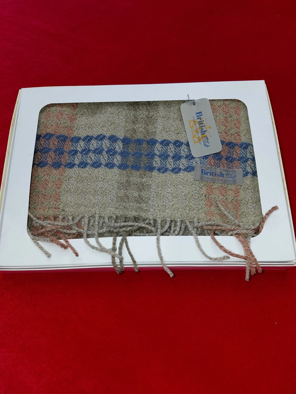 New VTG British Club Casual Neck Scarf - 85% Wool, 15% Nylon