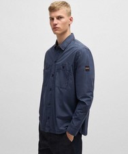 HUGO BOSS Men's Blue Oversized Locky_2 Overshirt Jacket Small BNWT C1517
