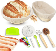 Bread Proofing Basket Set, 10 Inch round  10 Oval Sourdough Banneton Baskets, 2
